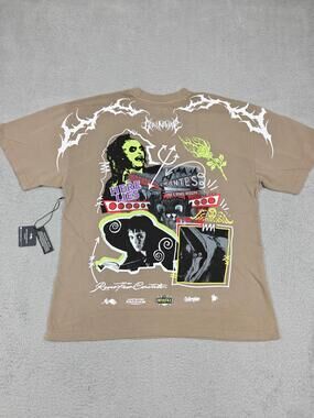Civil Regime Beetlejuice Shirt Mens XL Sand Oversized Graphic Horror Movie Tee